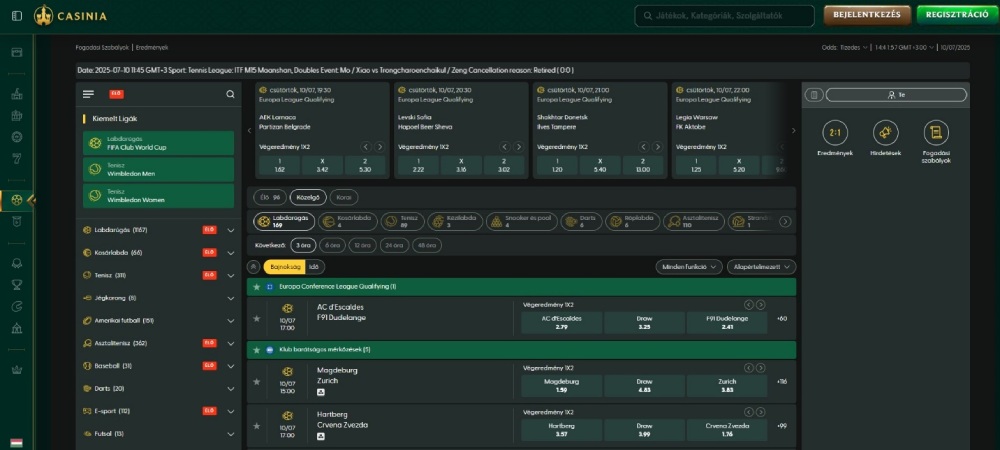 Casinia sportfogadás